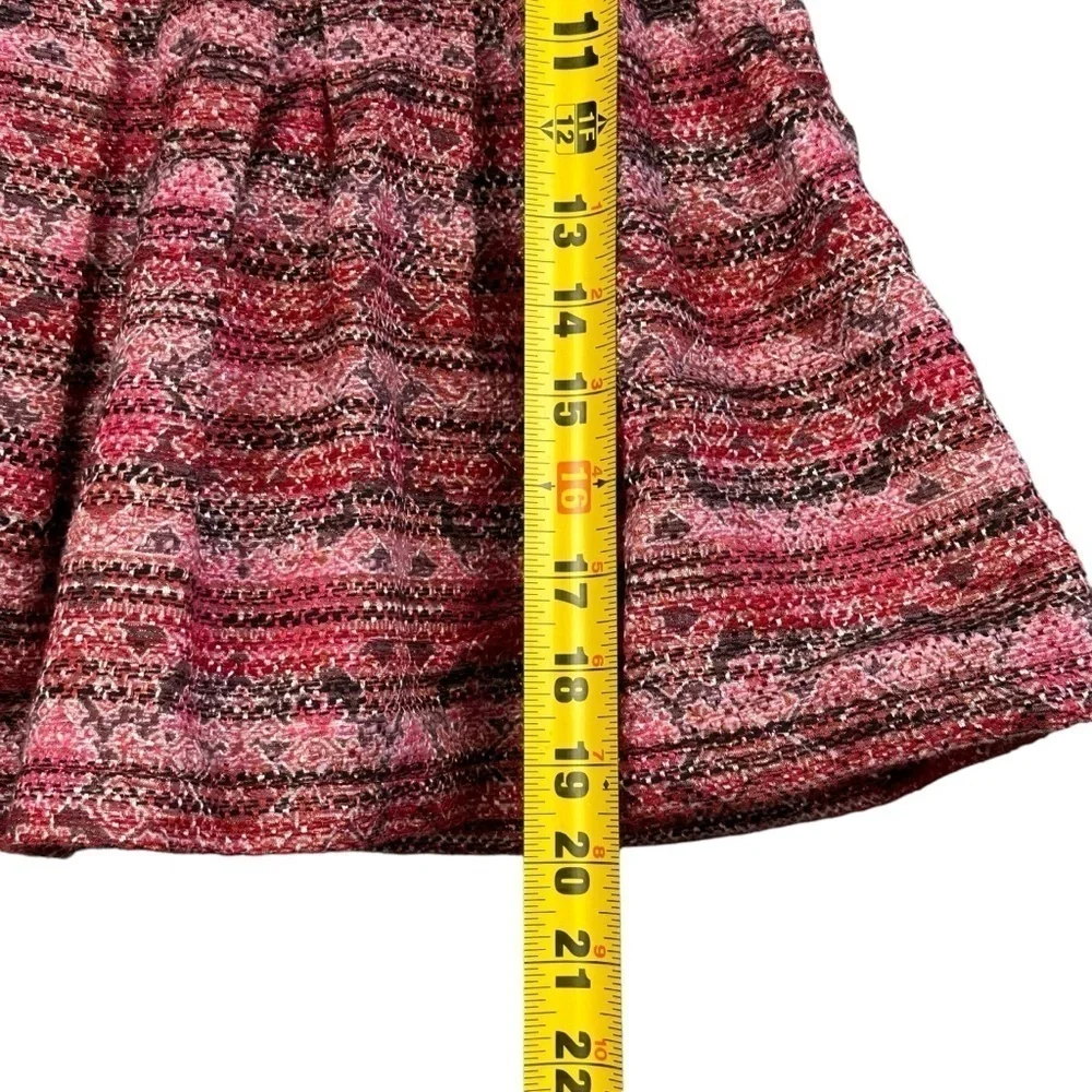 Oshkosh Toddler Girl  Dress Pink Red Woven Pleated Fall Holiday Size 3T